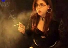 Smoking Shemale t-girl Michelle Love smoking t-girl smoking charm - 5