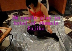 SM candle play with hostelry be required of t-girl Fujiko