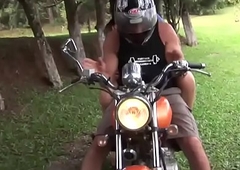 hot tranny fucked on the top of a motorcycle