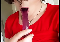 Layman Tranny Mouse Analisa is sucking her Dildo abyss at home and loves exceeding Unconforming Street to be a Shemale bitch