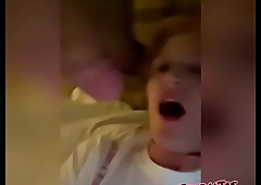 SissyFemboiJas getting throat drilled by selection heavy flannel trans fro choking increased by cumshot