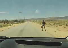 Ladyboy hitchhiker fucked in someone's skin irritant